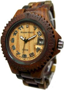 Tense Inlaid Multicolored Natural Wood Watch Hypoallergenic G4100I ANLF