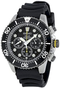 Seiko Men's SSC021 Solar Diver Chronograph Watch