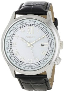 Adolfo Men's 31006C World Timer Calendar Watch