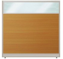VK 60 vách ngăn khung nhôm bọc gỗ kính nội thất fami 