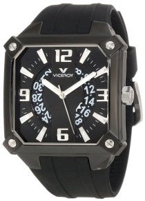Viceroy Men's 47637-55 Black Square Rubber Date Watch