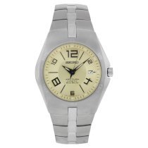  Seiko Men's SNG067 Stainless Steel Analog with Gold Dial Watch