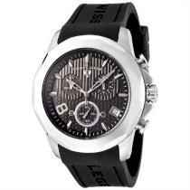  Swiss Legend Men's 40042-01 Chronograph Stainless Steel Black Rubber Black Dial Watch