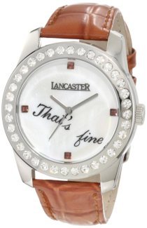 Lancaster Women's OLA0476BN-RS Non Plus Ultra Mother-Of-Pearl Dial Brown Leather Watch