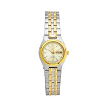 Seiko Women's SYM798 Two Tone Stainless Steel Analog with Gold Dial Watch