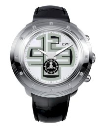 RSW Men's 9130.BS.L1.25.D0 Volante 12 Diamond Stainless Steel Luminous Black Leather Watch