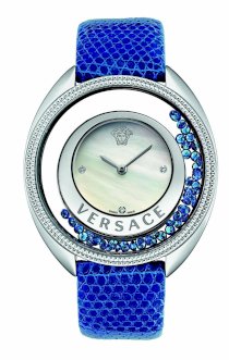 Versace Women's 86Q941MD497 S282 Destiny Precious Mother-of-Pearl Stainless Steel Blue Watch