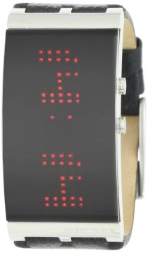 Diesel Watches Men's Black SBA Scrolling LED Digital Black Dial Watch