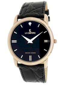 Le Chateau Men's 7071MRSE-BLK Classica Diamond Slim Watch