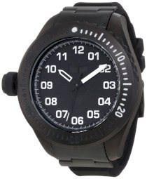  Vestal Men's ZR4003 ZR-4 Diver Matte Black Black Lume Dial Watch