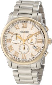 Roamer of Switzerland Men's 530837 47 12 50 Osiris Gold IP Bezel Stainless Steel Chronograph Watch