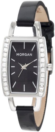 Morgan Women's M1097B Classic Crystallized Case Silver-Tone Watch