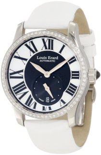 Louis Erard Women's 92602SE02.BDS93 Emotion Automatic Sunray Dial White Satin Diamond Watch