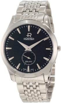 Roamer of Switzerland Men's 938858 41 55 90 Galaxy Black Dial Stainless Steel Watch