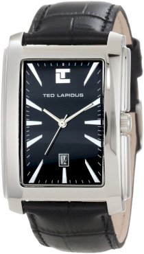 Ted Lapidus Men's 5116401 Black Dial Black Leather Watch