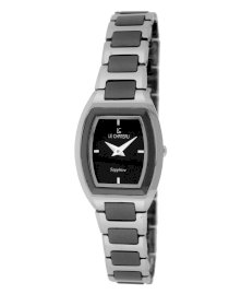 Le Chateau Women's 5825l-blk Tungsten and Ceramic Sapphire Crystal Watch