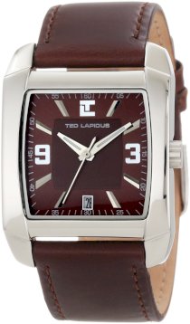 Ted Lapidus Men's 5101801 Brown Dial Brown Leather Watch