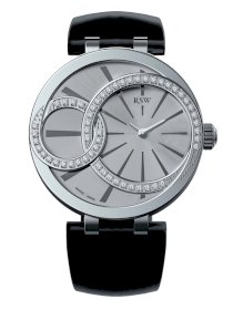 RSW Women's 6025.BS.L1.5.D1 Wonderland Round Stainless-Steel Diamond Patent Leather Watch
