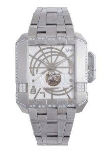 RSW Men's 7110.MS.S0.2.D1 Crossroads Square Diamond Automatic Stainless-Steel Bracelet Watch