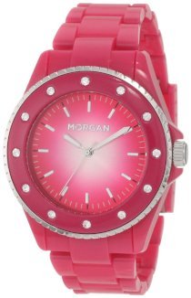 Morgan Women's M1095PP Sporty Pink Plastic Watch