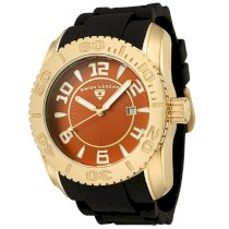  Swiss Legend Men's 20068-YG-06 Commander Collection Yellow Gold Ion-Plated Orange Dial Watch