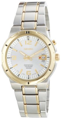 Seiko Men's SNQ076 Perpetual Calendar Two-Tone Watch