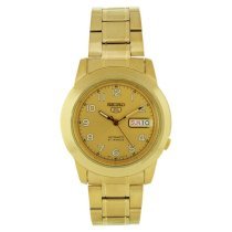 Seiko Men's SNKK36 Stainless Steel Analog with Gold Dial Watch