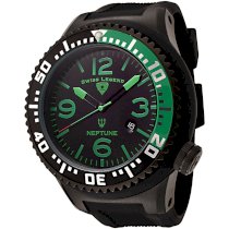 Swiss Legend Men's 21818P-BB-01-GB Neptune Collection Black Ion-Plated Black Rubber Watch