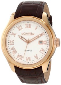 Roamer of Switzerland Men's 938833 49 22 09 Uranos Rose Gold PVD Luminous White Dial Date Watch