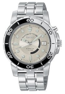 Seiko Men's SKA381 Kinetic Silver-Tone Watch