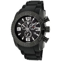 Swiss Legend Men's 20067-BB-01-BA Commander Collection Chronograph Black Ion-Plated Black Rubber Watch