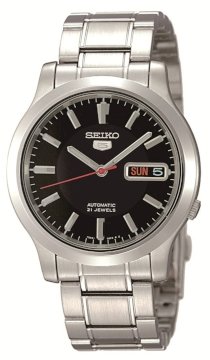 Seiko Men's SNK795 Seiko 5 Automatic Black Dial Stainless Steel Bracelet Watch