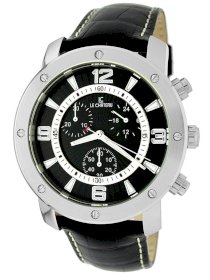 Le Chateau Men's GU353JS-BLK Sports Dinamica Collection Chronograph Leather Band Watch