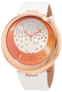 Versace Women's 87Q80D98F S001 Perpetuelle Rose-Gold Plated Diamonds Genuine Alligator Watch