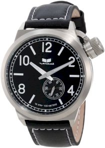 Vestal Men's CTN3L01 Canteen Black Silver with Black Enamel Crown Watch