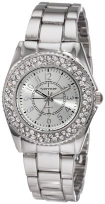  Vernier Women's VNR11060SS Fashion Glitz Bracelet Quartz Watch