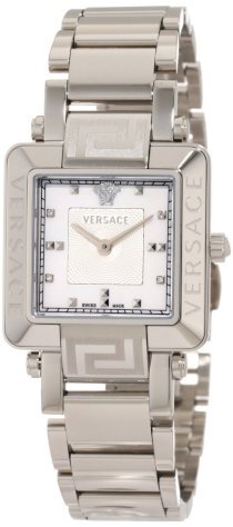 Versace Women's 88C80SD497 S001 Reve Carrè Chronograph Rose-Gold Plated Mother-Of-Pearl Diamond Watch