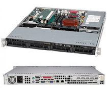 Server Supermicro USA 1U Server Rack SC813MTQ-350CB (Intel Xeon E3-1220 3.1GHz, Ram 2GB, HDD 150GB, Raid  0,1,5,10, 350W)