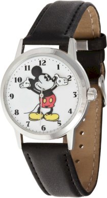 Ingersoll Unisex IND 26090 Ingersoll Disney Classic Time Black Nu Buck White Dial Watch