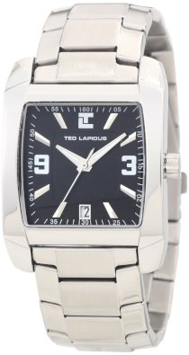 Ted Lapidus Men's 5101805 Black Dial Stainless Steel Watch