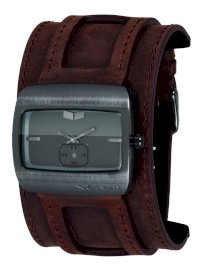 Vestal Men's SN036 Saint Gunmetal With Dark Oil-Tanned Leather Watch