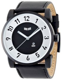  Vestal Men's DOP002 Doppler Black Ion Plated Case Black Leather Watch