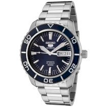 Seiko Men's SNZH53 Seiko 5 Automatic Dark Blue Dial Stainless Steel Watch