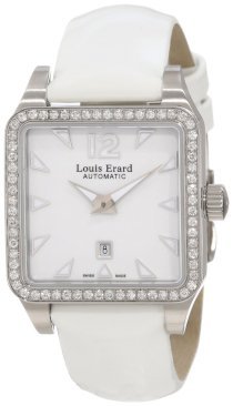 Louis Erard Women's 20700SE01.BDV61 Emotion Square Automatic Luminous White Dial Diamond Watch