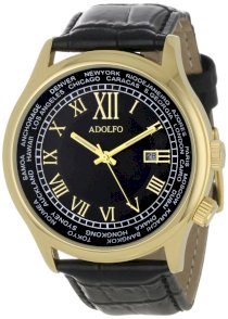 Adolfo Men's 31006B World Timer Calendar Watch