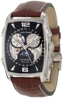 Louis Erard Men's 95211AA12.BDC50 1931 Automatic Tanneau Perpetual Calendar Brown Leather Watch