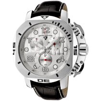 Swiss Legend Men's 10538-02S Scubador Chronograph Black Leather Watch