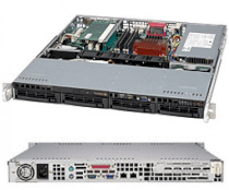Server Supermicro USA 1U Server Rack SC813MTQ-350CB (Intel Xeon E3-1280 3.5GHz, Ram 2GB, HDD 150GB, Raid 0,1,5,10, 350W)