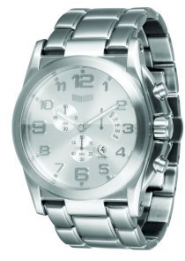  Vestal Men's DEV007 De Novo All Silver Chronograph Watch