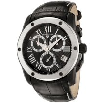 Swiss Legend Men's 10005-BB-01-SB Traveler Collection Chronograph Black Dial Black Leather Watch